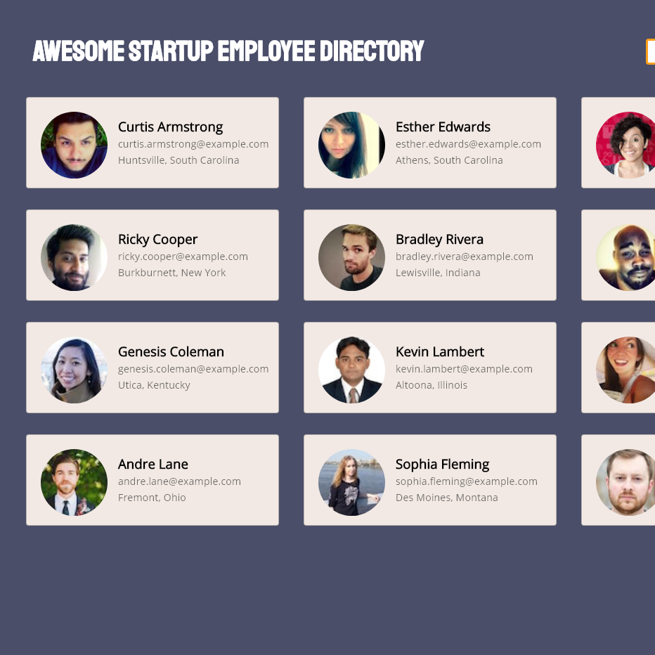 Thumbnail of Awesome Employee Directory: Public API Integration